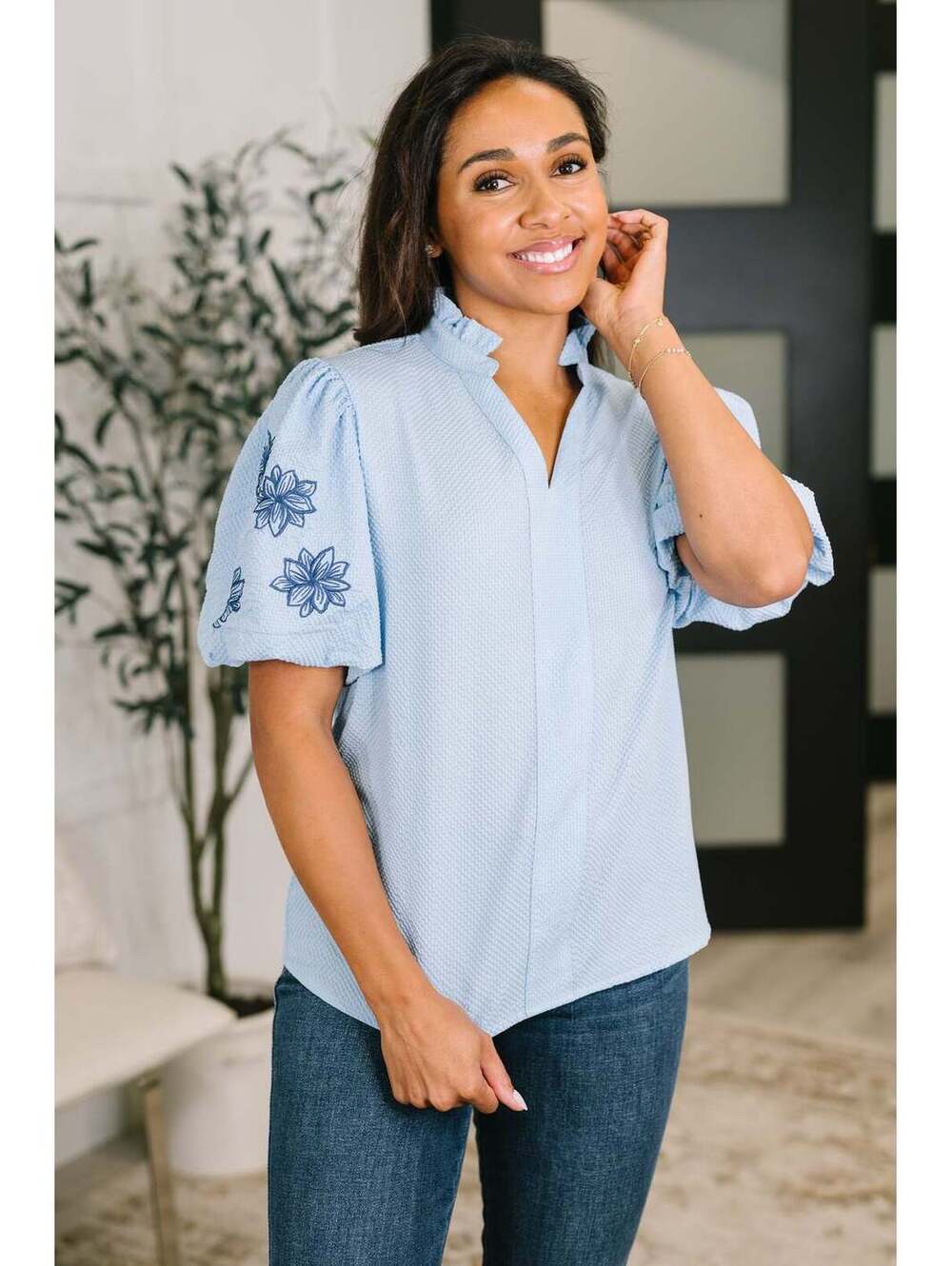 That Easy Notch Neck Blouse